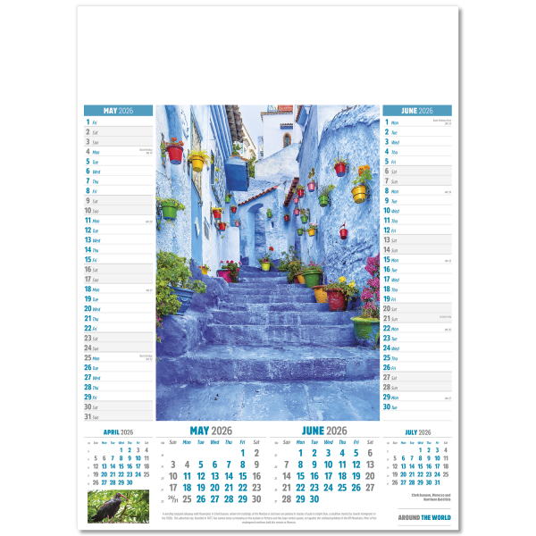 Around the World Wall Calendar