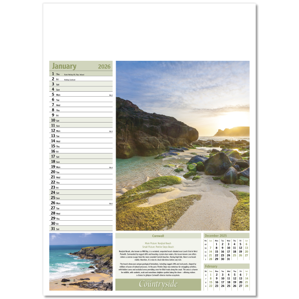 British Countryside Wall Calendar