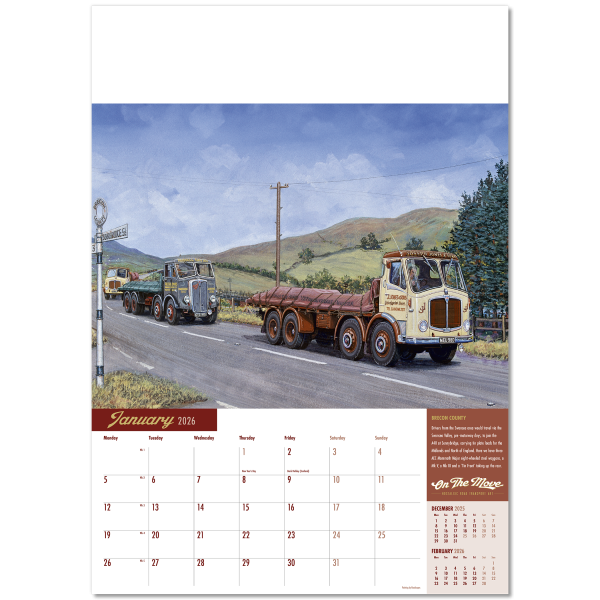 On the Move Wall Calendar