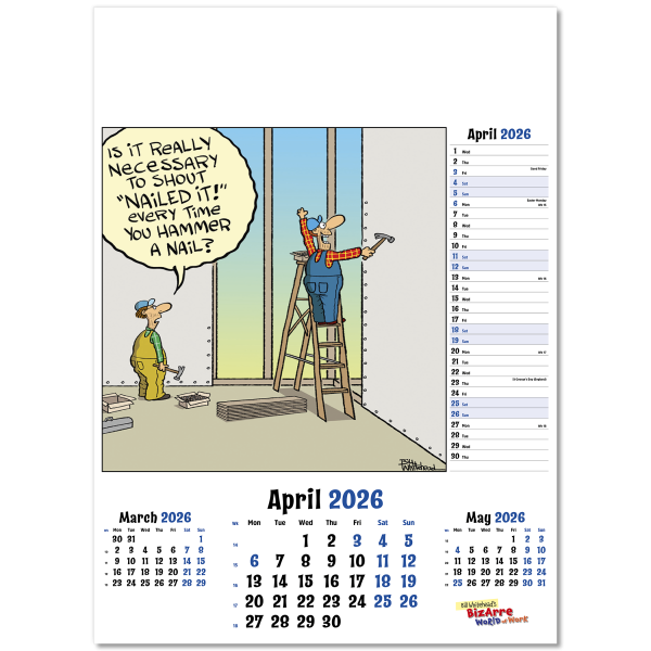 Bizarre World of Work Wall Calendar