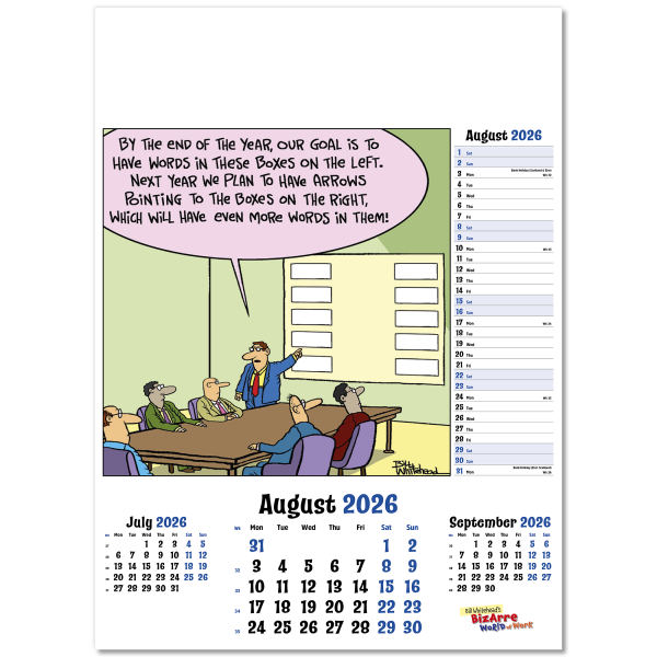 Bizarre World of Work Wall Calendar