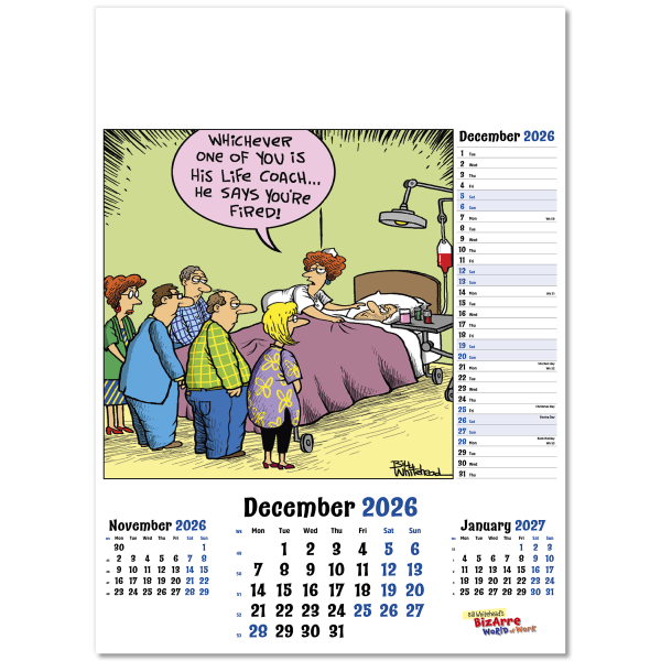 Bizarre World of Work Wall Calendar