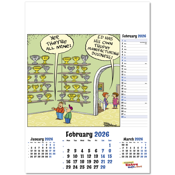 Bizarre World of Work Wall Calendar