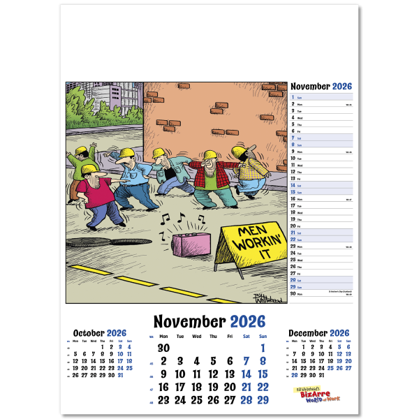 Bizarre World of Work Wall Calendar