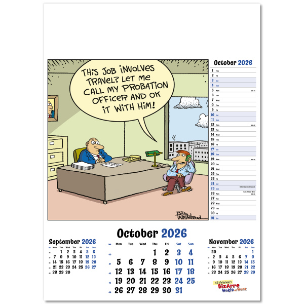 Bizarre World of Work Wall Calendar