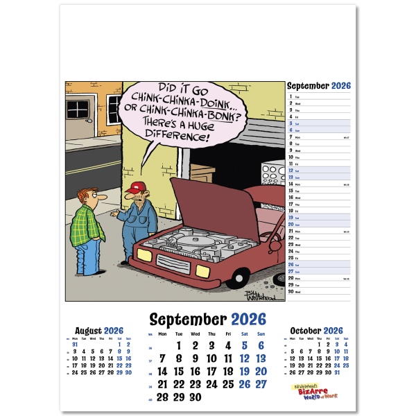 Bizarre World of Work Wall Calendar