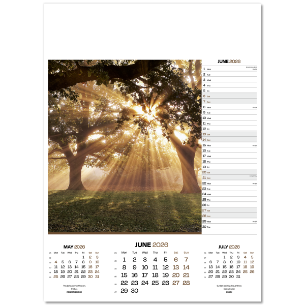 Dawn & Dusk Wall Calendar