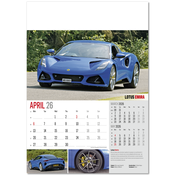 Driving Passions Wall Calendar