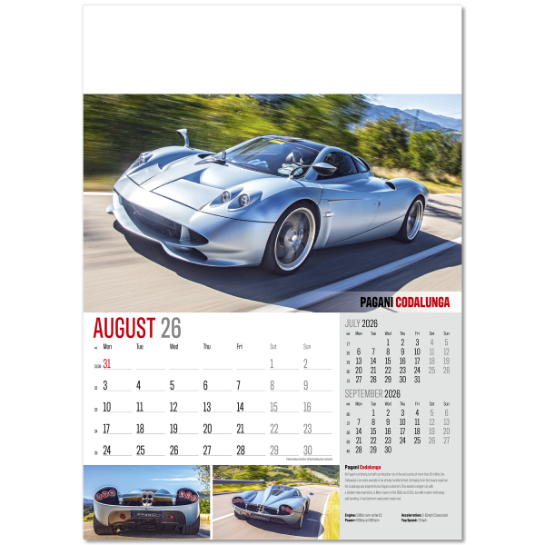 Driving Passions Wall Calendar