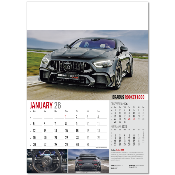 Driving Passions Wall Calendar