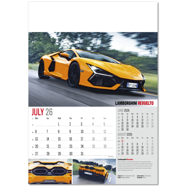 Driving Passions Wall Calendar