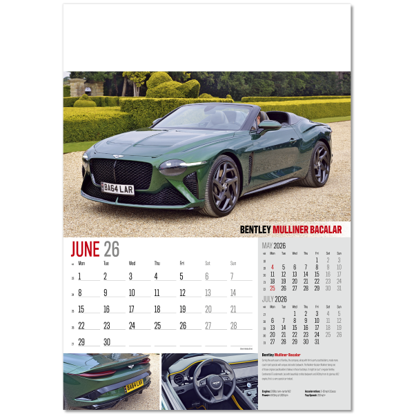 Driving Passions Wall Calendar