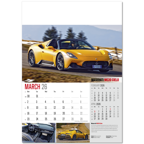 Driving Passions Wall Calendar