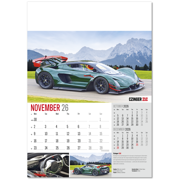 Driving Passions Wall Calendar