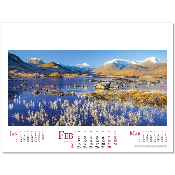 Lakes , Landscapes & Lochs Wall Calendar