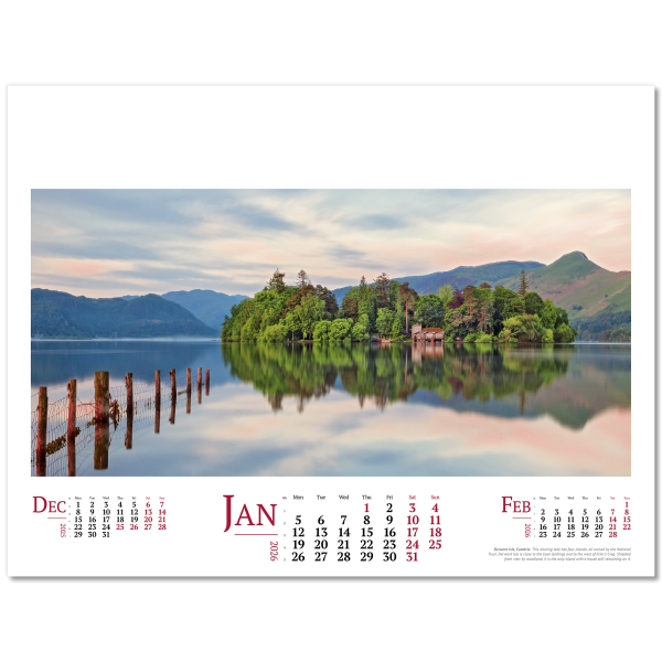 Lakes , Landscapes & Lochs Wall Calendar