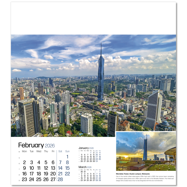 Megastructures Wall Calendar