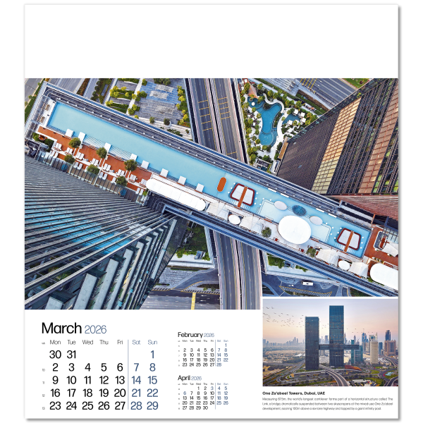 Megastructures Wall Calendar