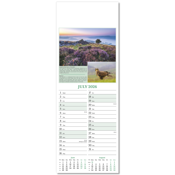 Nature's Glory Slim Wall Calendar