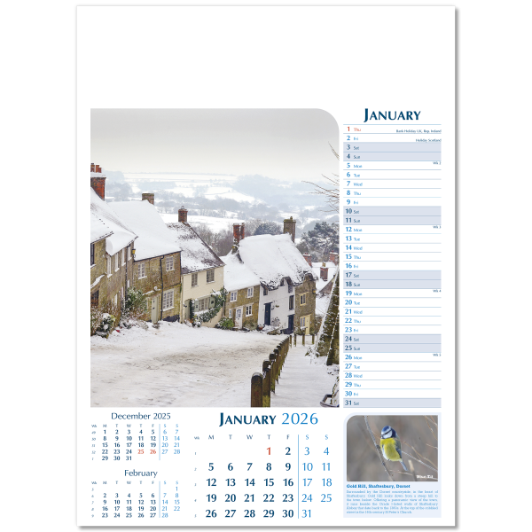 Notable Britain Wall Calendar