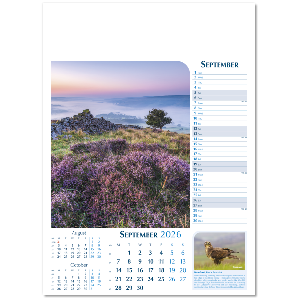 Notable Britain Wall Calendar