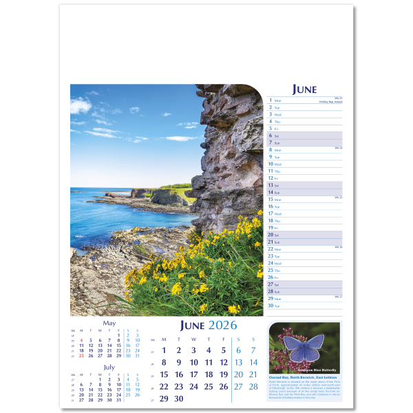 Notable Scotland Wall Calendar