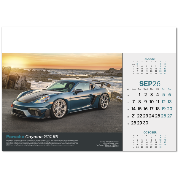 Supercars Wall Calendar