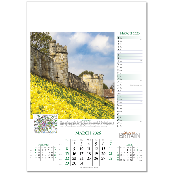 Touring Britain Wall Calendar