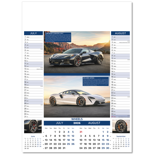 Wheels Wall Calendar