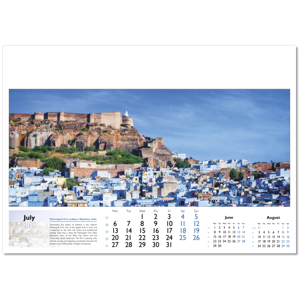 World in View Wall Calendar