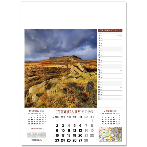 Yorkshire Glory Wall Calendar