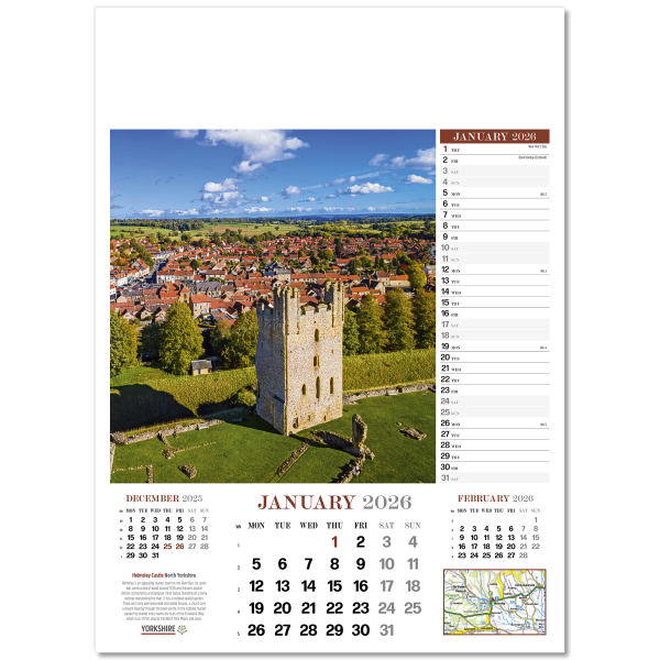 Yorkshire Glory Wall Calendar