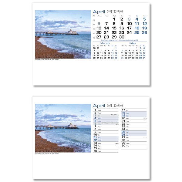 British Retreats A5 Desk Calendar