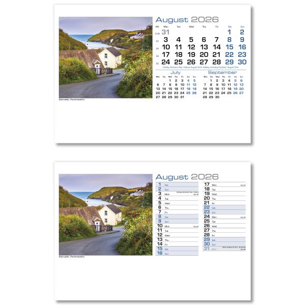 British Retreats A5 Desk Calendar