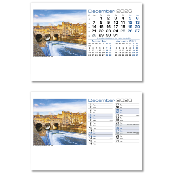 British Retreats A5 Desk Calendar