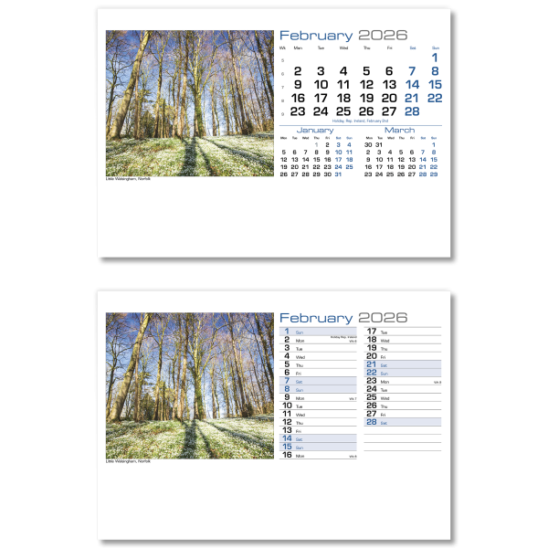 British Retreats A5 Desk Calendar