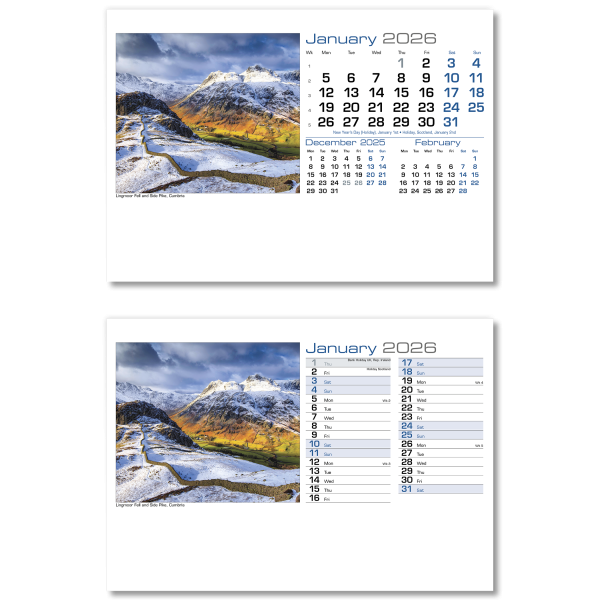 British Retreats A5 Desk Calendar