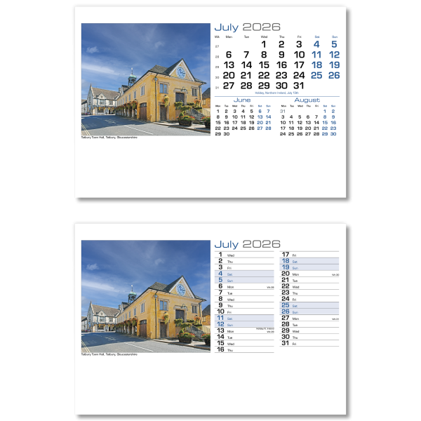 British Retreats A5 Desk Calendar