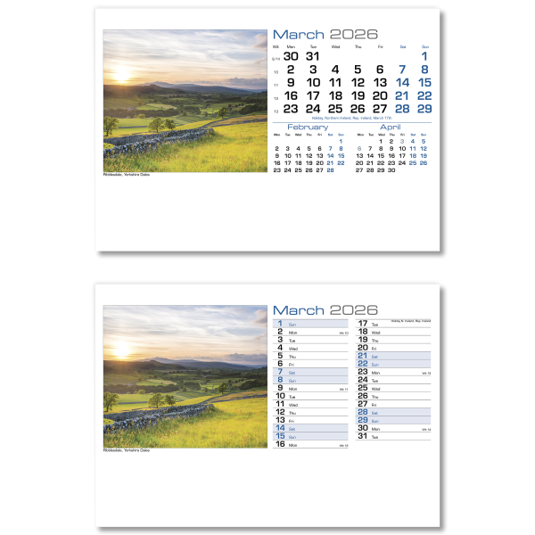 British Retreats A5 Desk Calendar