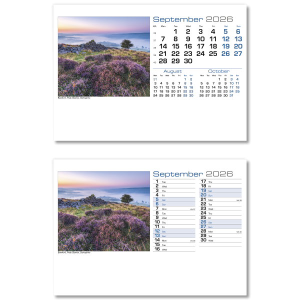 British Retreats A5 Desk Calendar