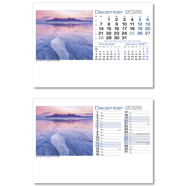 Atmospheric A5 Desk Calendar