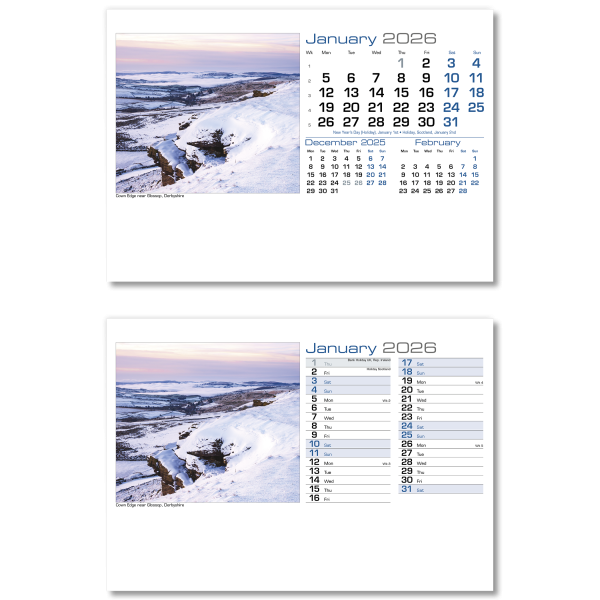 Atmospheric A5 Desk Calendar