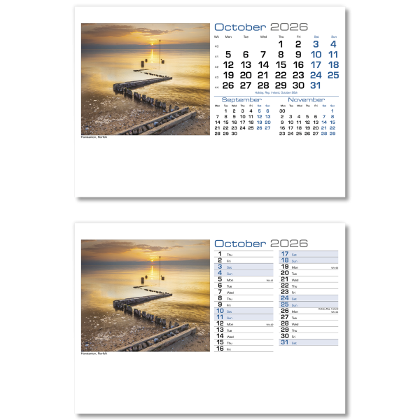 Atmospheric A5 Desk Calendar