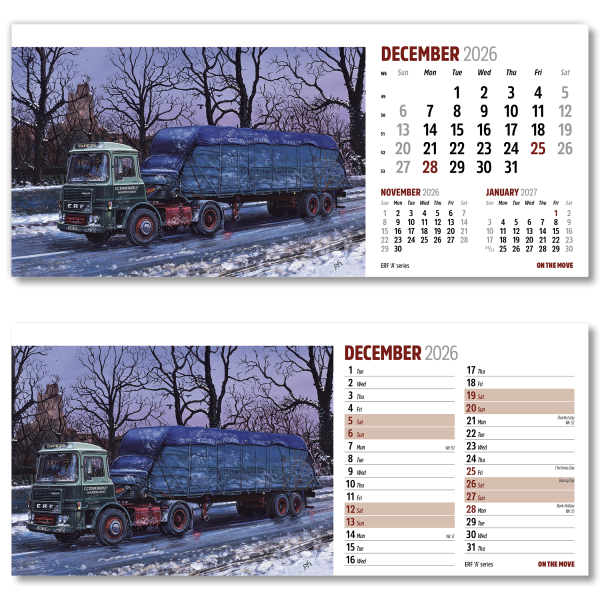 On the Move Desk Calendar