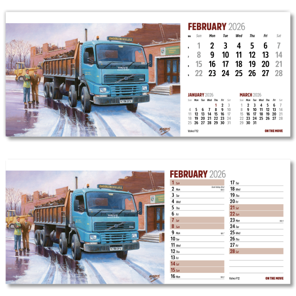 On the Move Desk Calendar