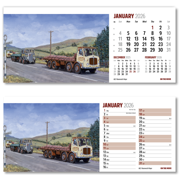 On the Move Desk Calendar