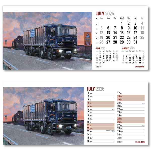 On the Move Desk Calendar