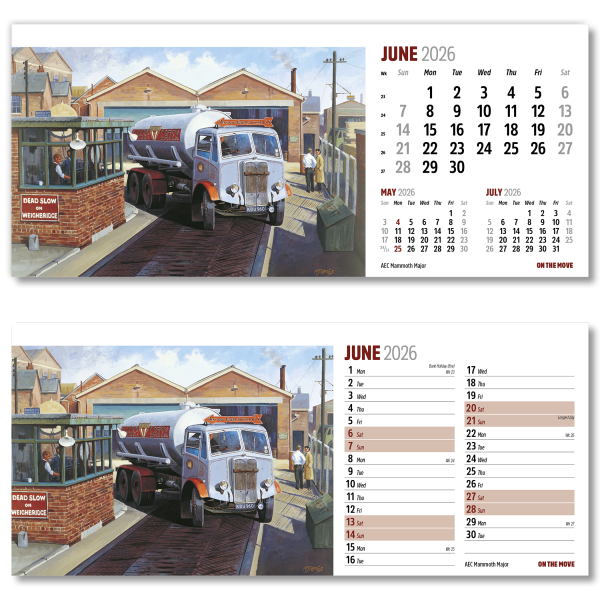 On the Move Desk Calendar