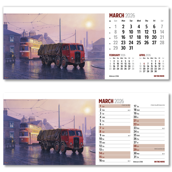 On the Move Desk Calendar