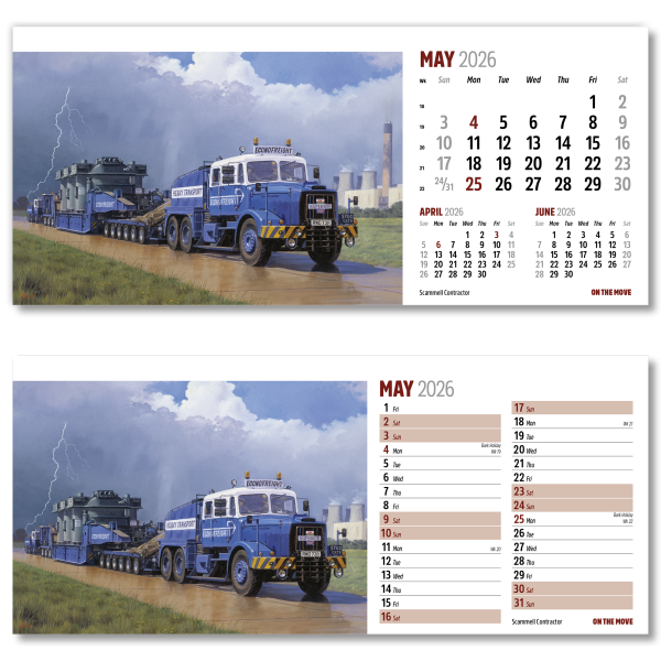 On the Move Desk Calendar